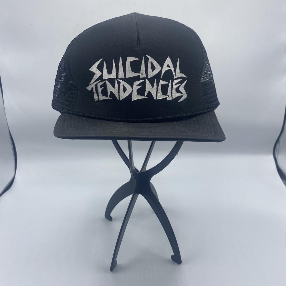 Suicidal Tendencies Trucker Hat Mens Black Mesh Snapback Band Logo Cap 39-165